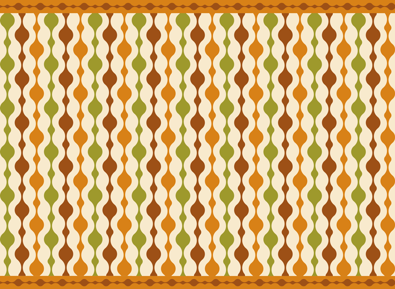 Vinyl Teppich gestreift wellenlinien-design - TenStickers