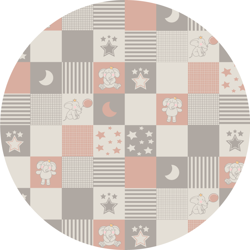 Vinyl Teppich Kinderzimmer kinder-patchwork - TenStickers