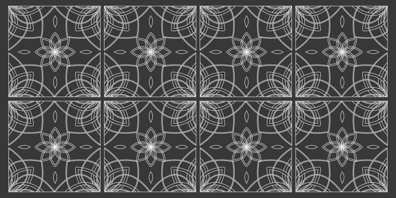 Vinyl Teppich Blumen floraler umriss - TenStickers