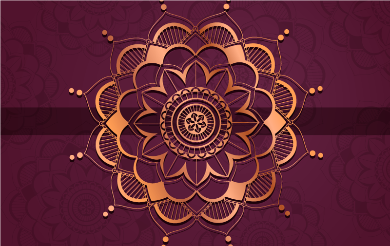 Vinyl teppich mandala als bodenverzierung - TenStickers