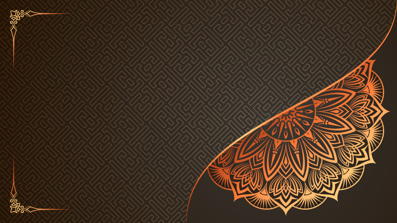 Vinyl teppich mandala mit ecken-design - TenStickers