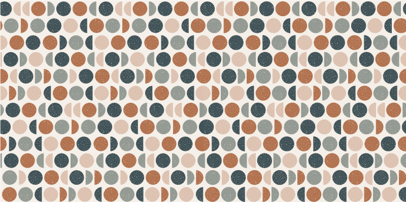 Vinyl teppich geometrisch retro punkte muster - TenStickers