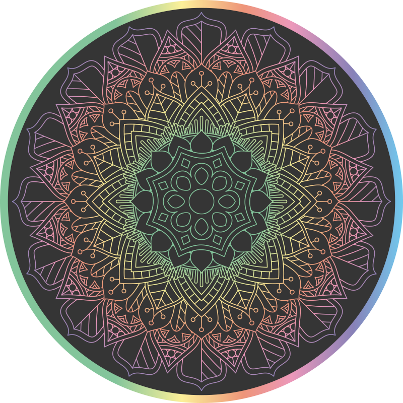 Vinyl teppich mandala für die mandala meditation - TenStickers
