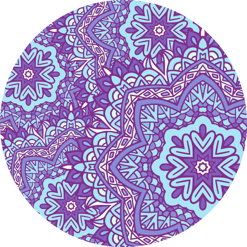 Vinyl Teppich Mandala lebendiges lila motiv - TenStickers