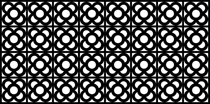 Vinyl Teppich geometrisch kreisförmige Motive - TenStickers