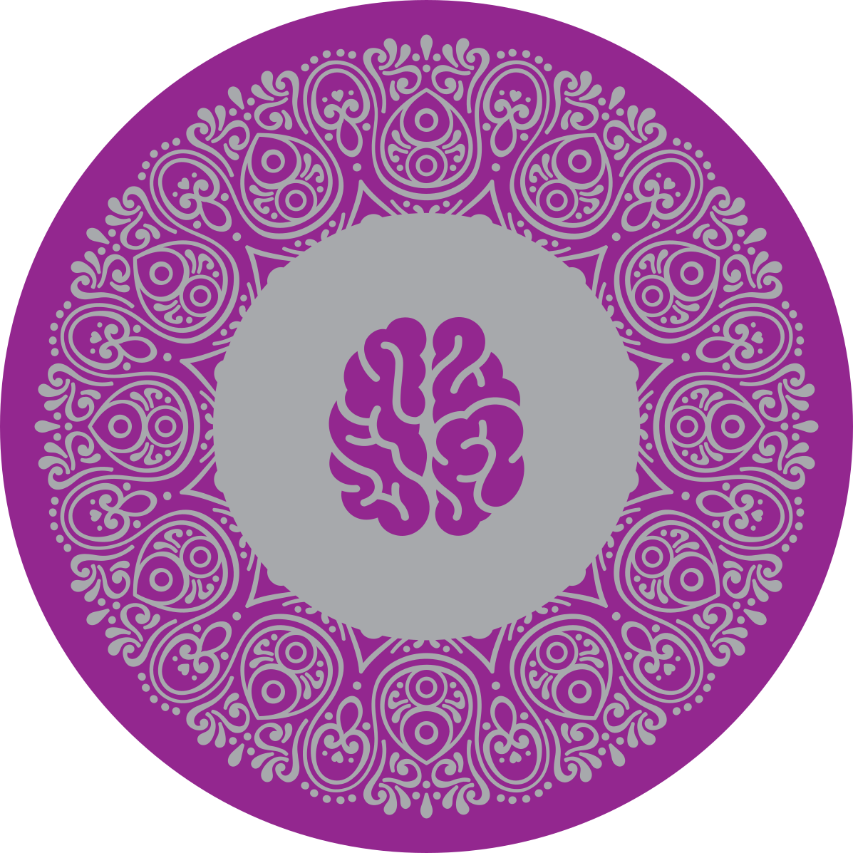 Vinyl teppich mandala gehirn design - TenStickers