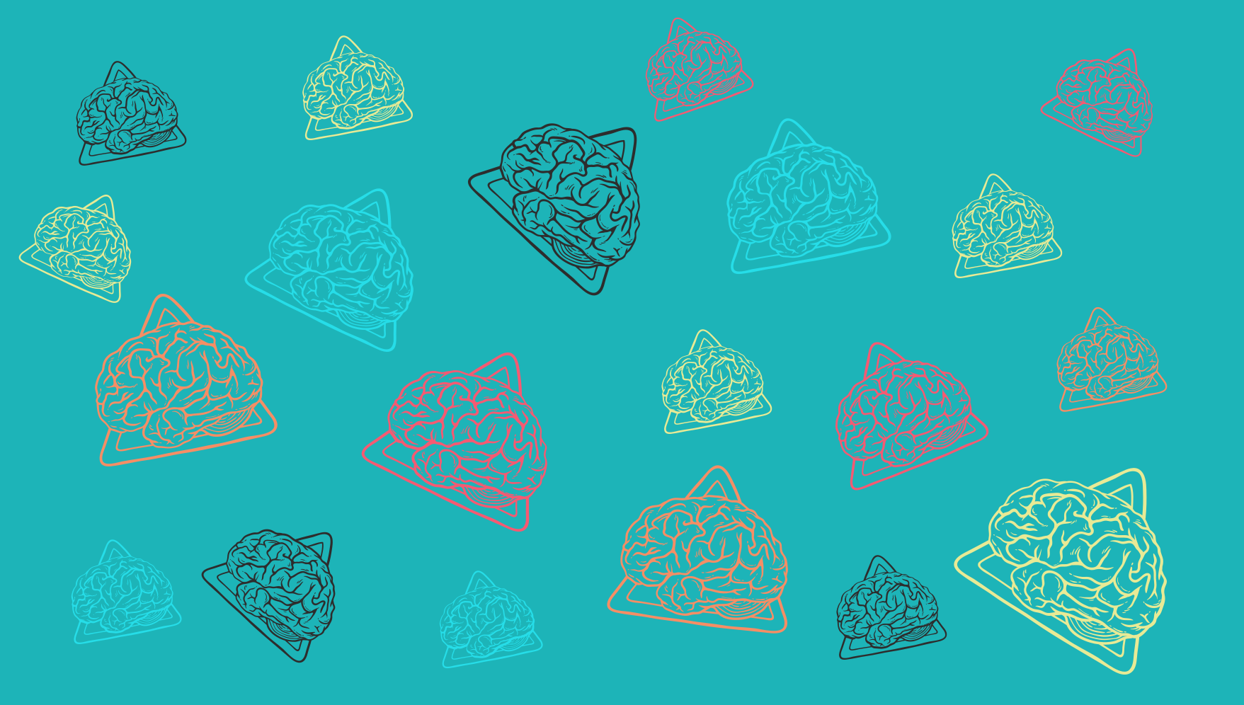 Vinylteppich kindlich abstrakte gehirnmuster - TenStickers