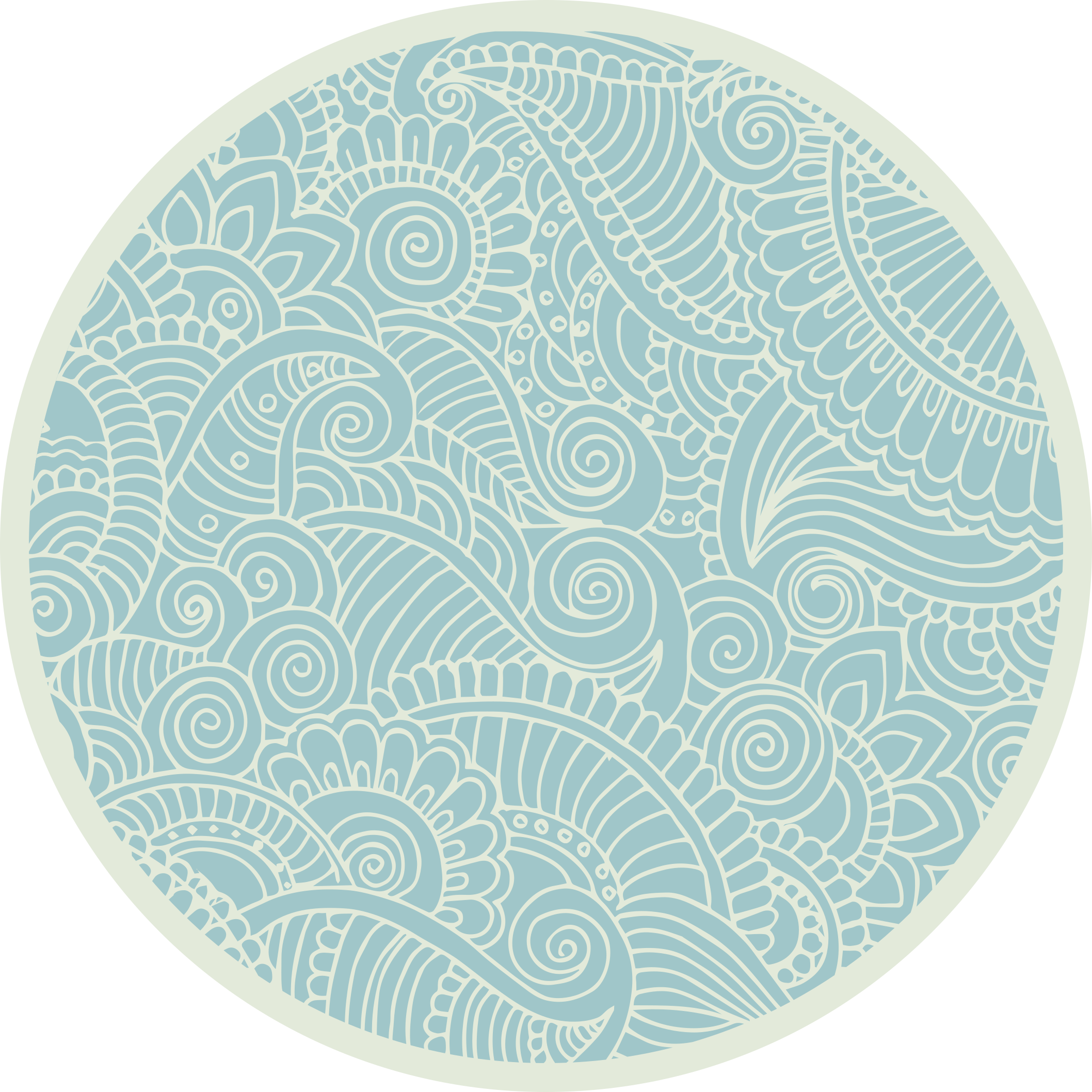 Vinyl Teppich Mandala drehendes mandala - TenStickers