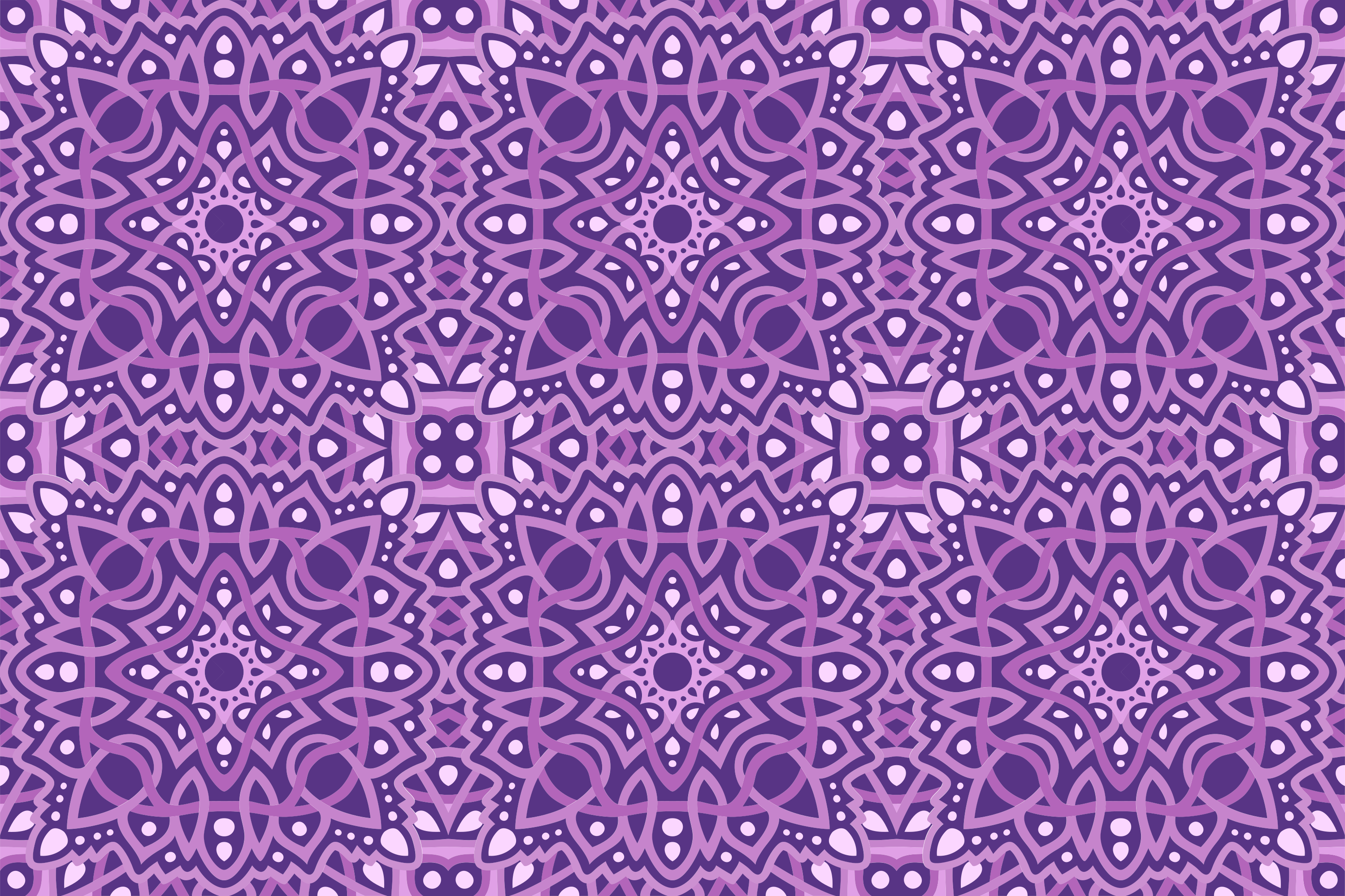 Vinyl Teppich Mandala lila Design - TenStickers