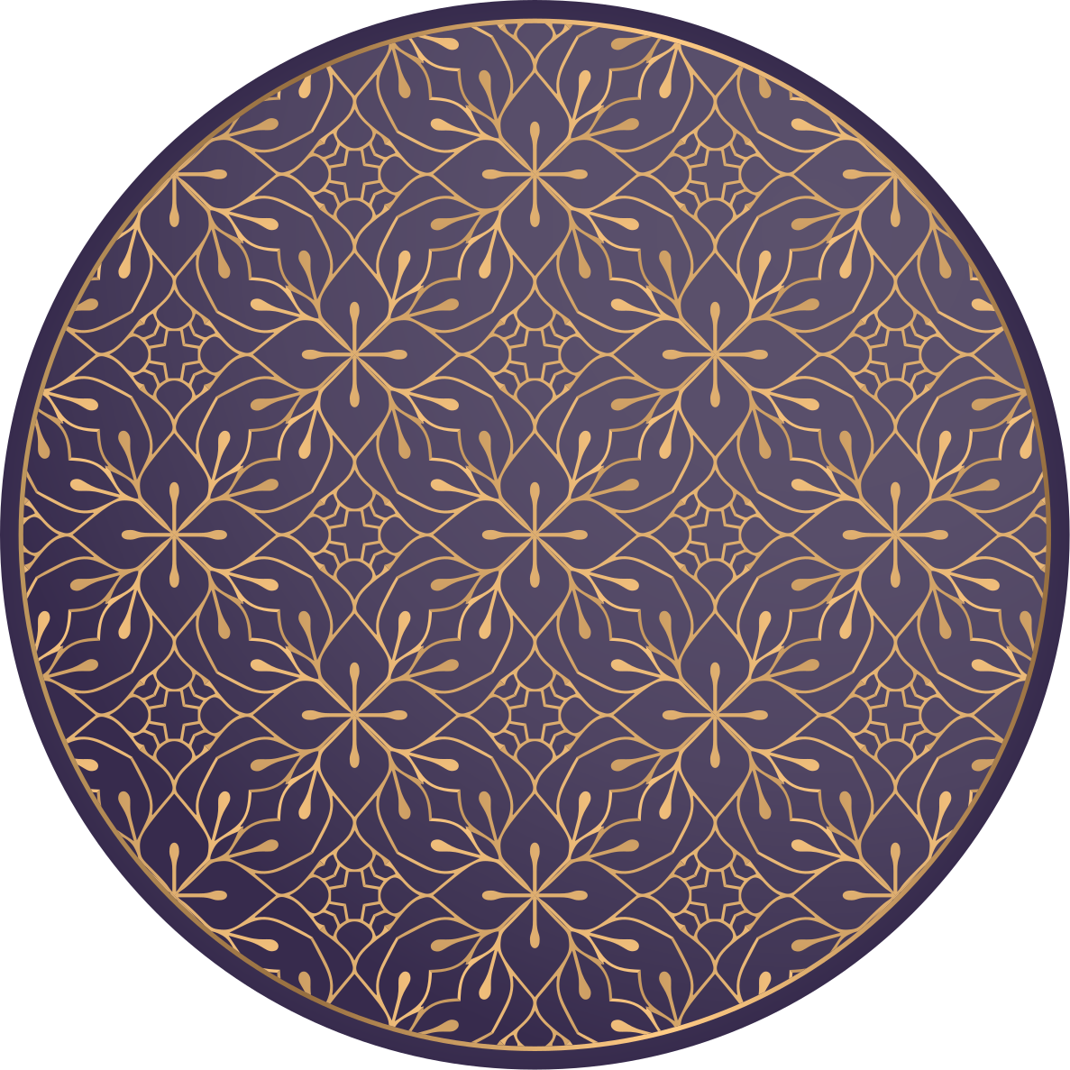 Vinyl teppich mandala florale eleganz - TenStickers
