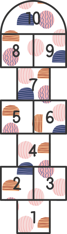 Vinyl Teppich Alphabet himmel und hölle zahlen - TenStickers