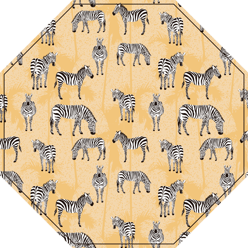 Vinyl Teppich Tiermuster zebra-safari-muster - TenStickers