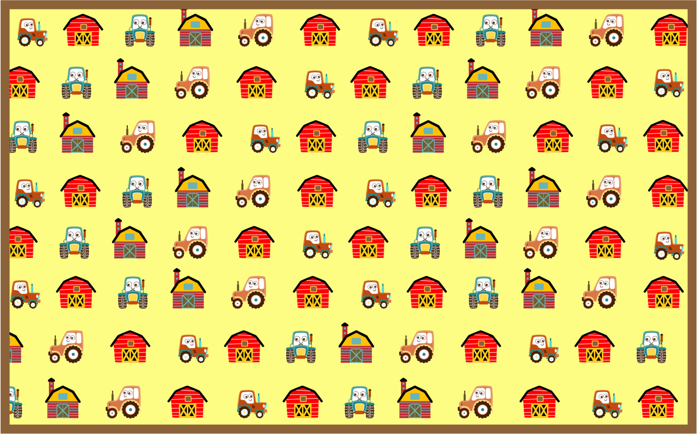 Vinyl Teppich Kinderzimmer spaß auf dem bauernhof - TenStickers