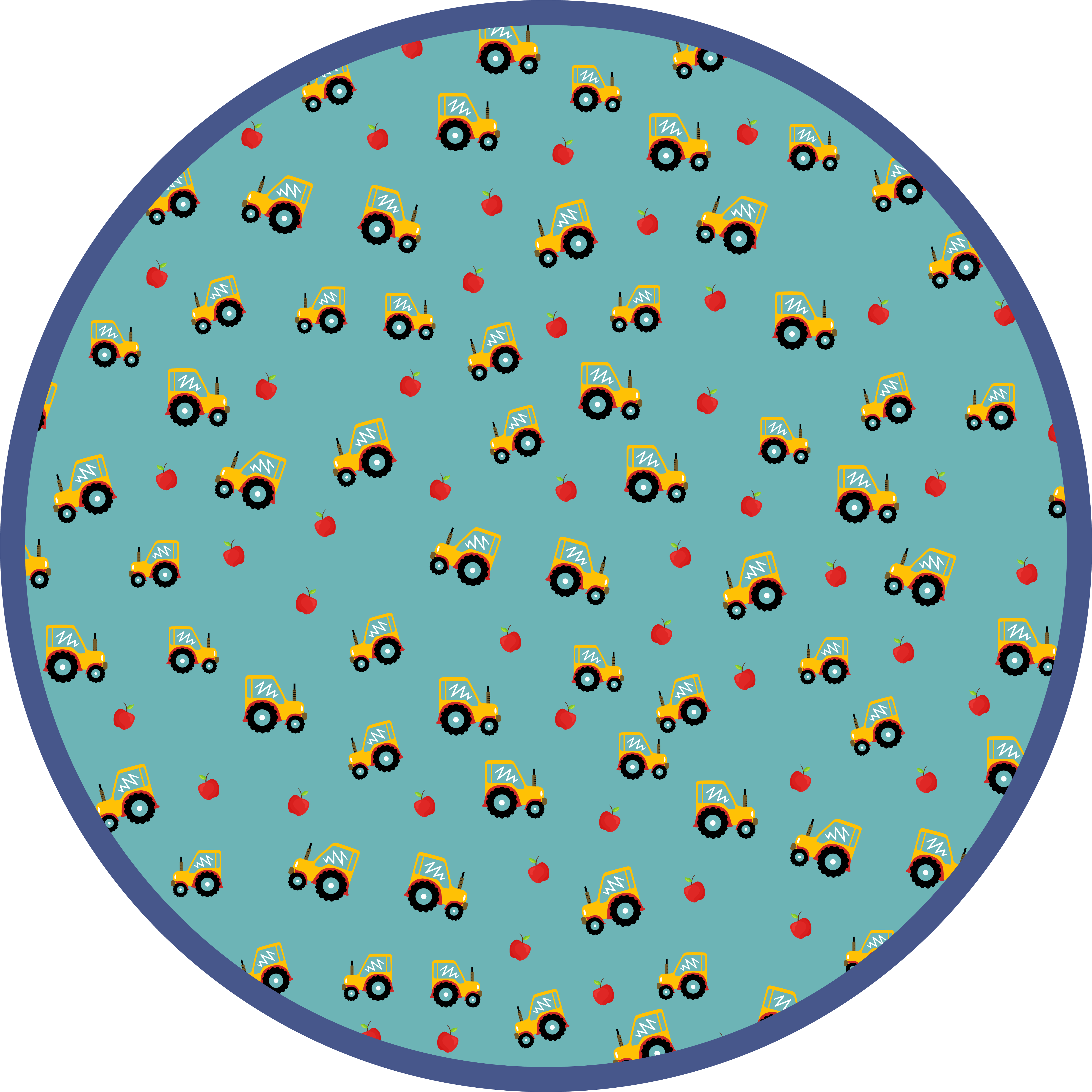 Vinyl Teppich Kinderzimmer verspieltes traktor-motiv - TenStickers