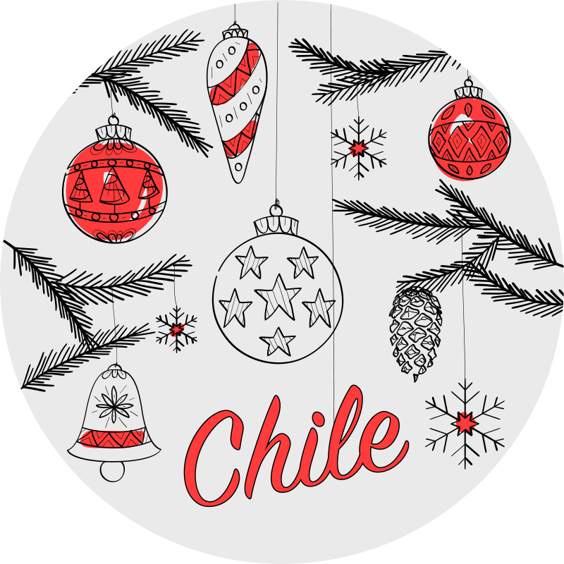 Vinyl Teppich Weihnachten chile weihnachtsdekoration - TenStickers