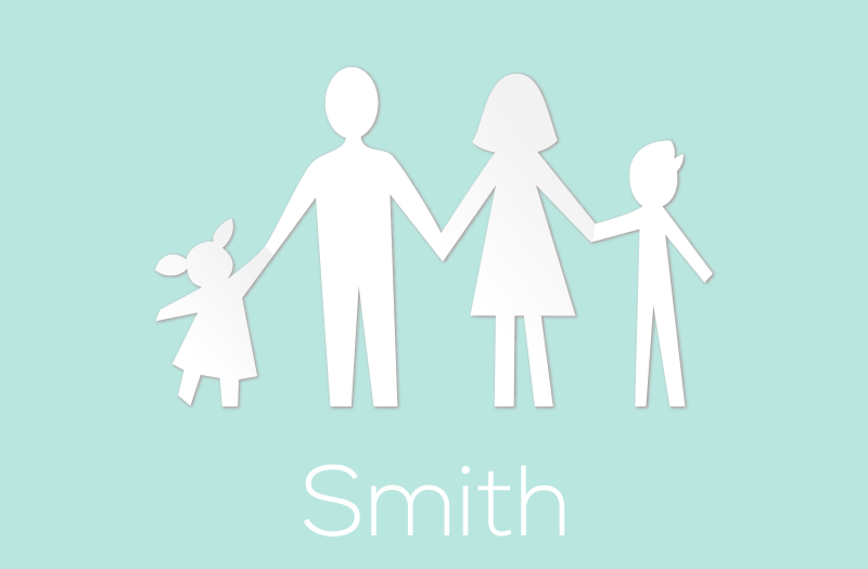 Vinyl Teppich mit Namen anpassbare familie - TenStickers