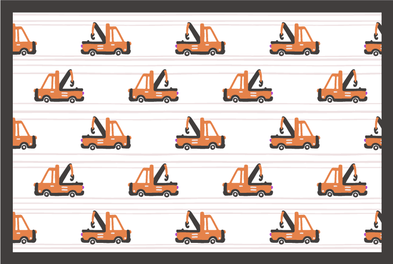 Vinylteppich kindlich spielzeug-kran-muster - TenStickers