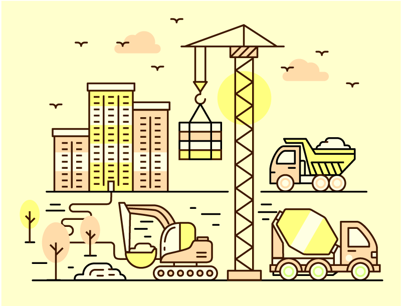 Vinylteppich kindlich städtebau - TenStickers