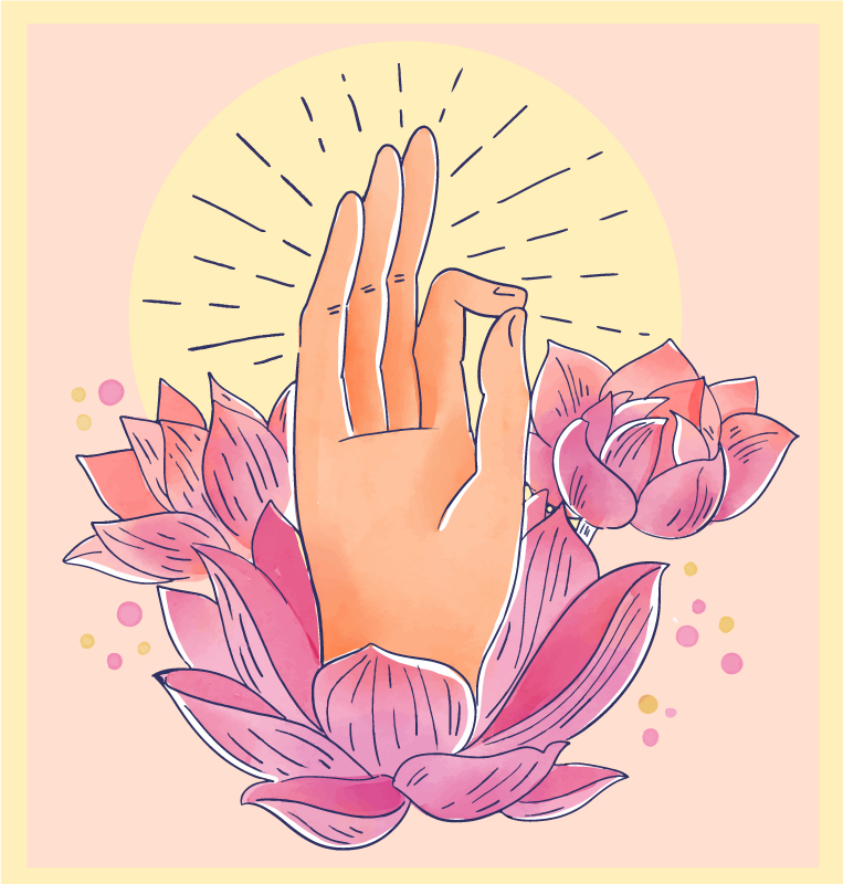 Vinyl Teppich Mandala spirituelle blütenillustration - TenStickers