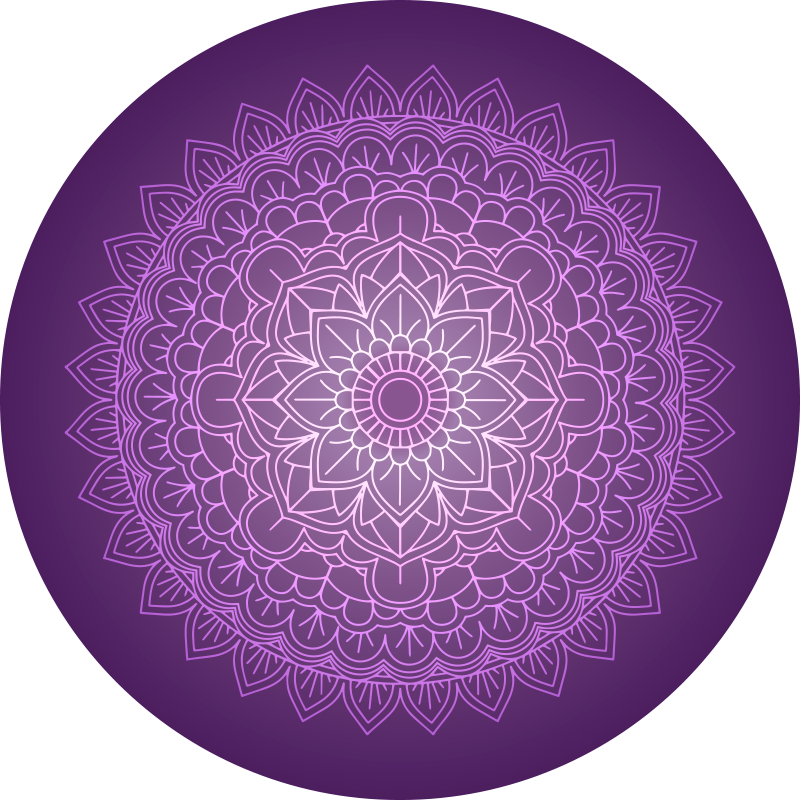Vinyl Teppich Mandala lila Kreismotiv - TenStickers
