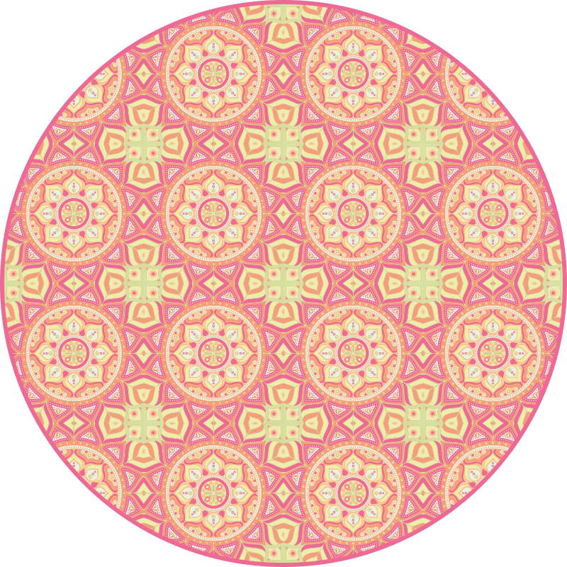 Vinyl teppich mandala mit mandala muster kreis - TenStickers