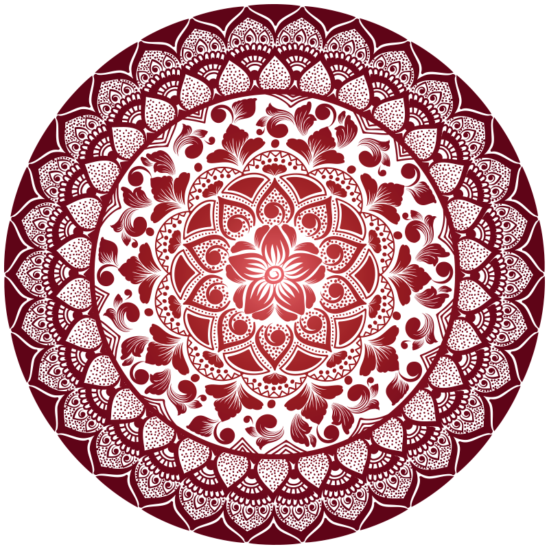 Vinyl Teppich Mandala florales Muster - TenStickers
