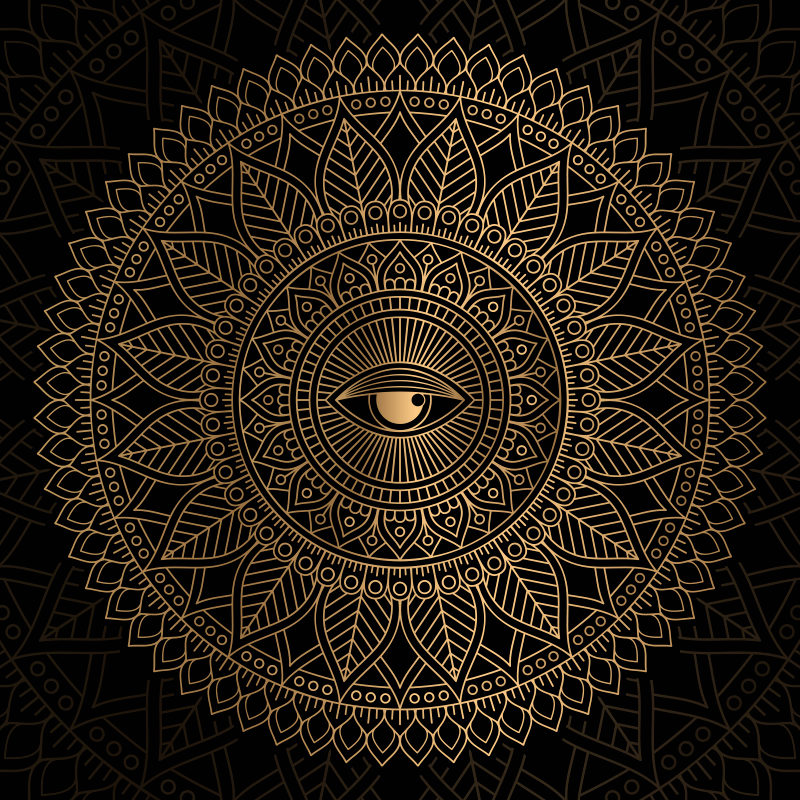 Vinyl teppich mandala mandala augenmittelpunkt - TenStickers
