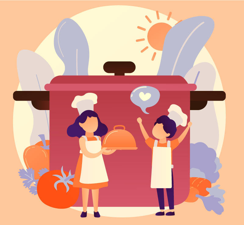 Vinyl Teppich Kinder kulinarische charaktere - TenStickers