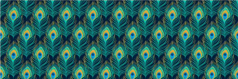 Vinyl Teppich Tiere pfauenfeder eleganz - TenStickers