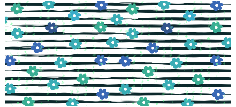 Vinyl teppich küche florales streifendesign - TenStickers