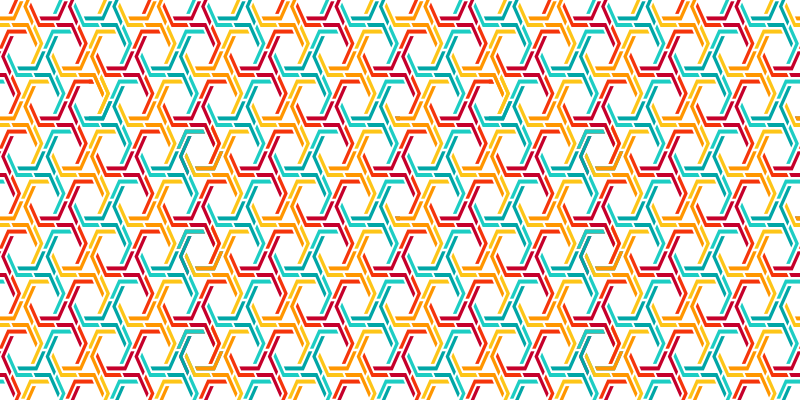 Vinyl Teppich geometrisch ineinandergreifendes muster - TenStickers