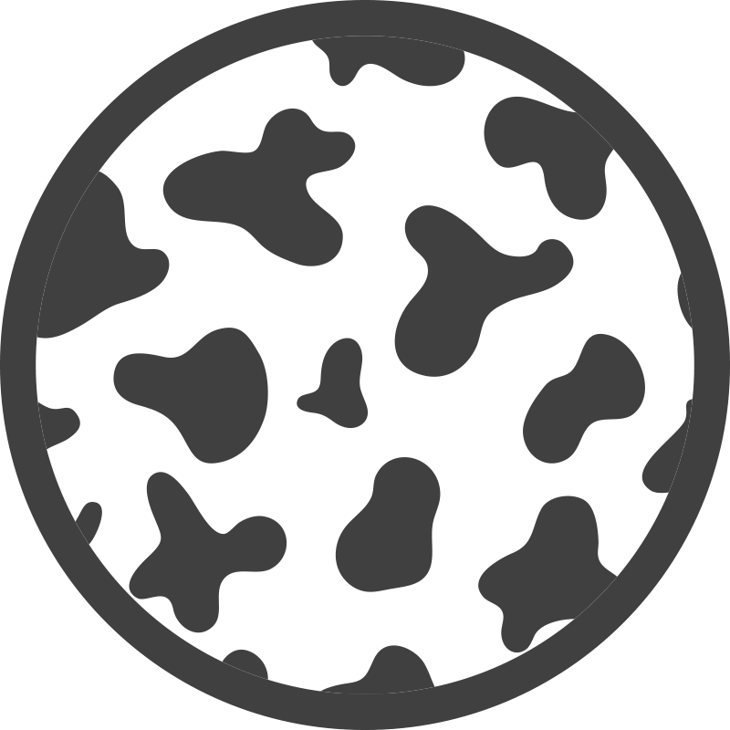 Vinyl Teppich Tiermuster kuhfell kreismotiv - TenStickers