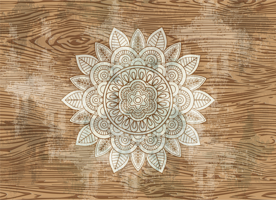 Vinyl teppich mandala mittelpunkt - TenStickers