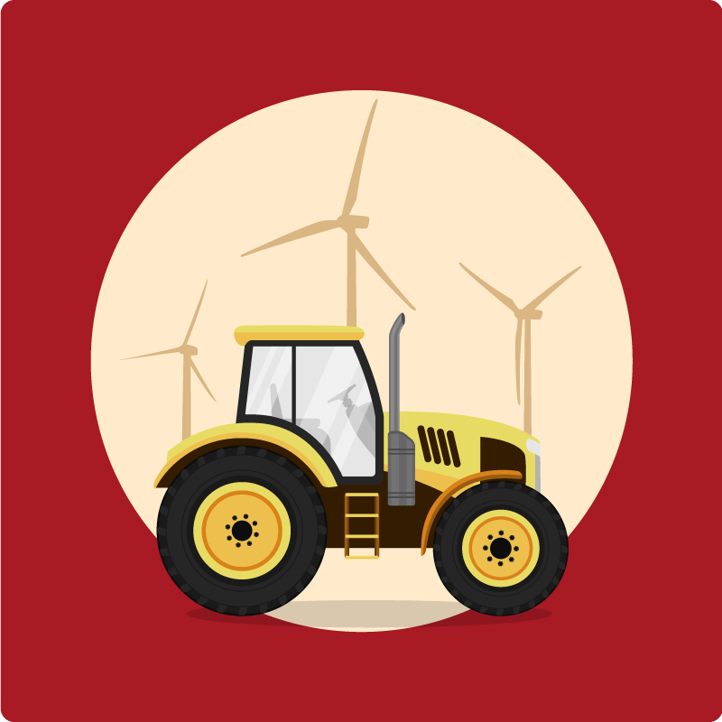 Vinyl Teppich Kinderzimmer Traktor spielkreis - TenStickers