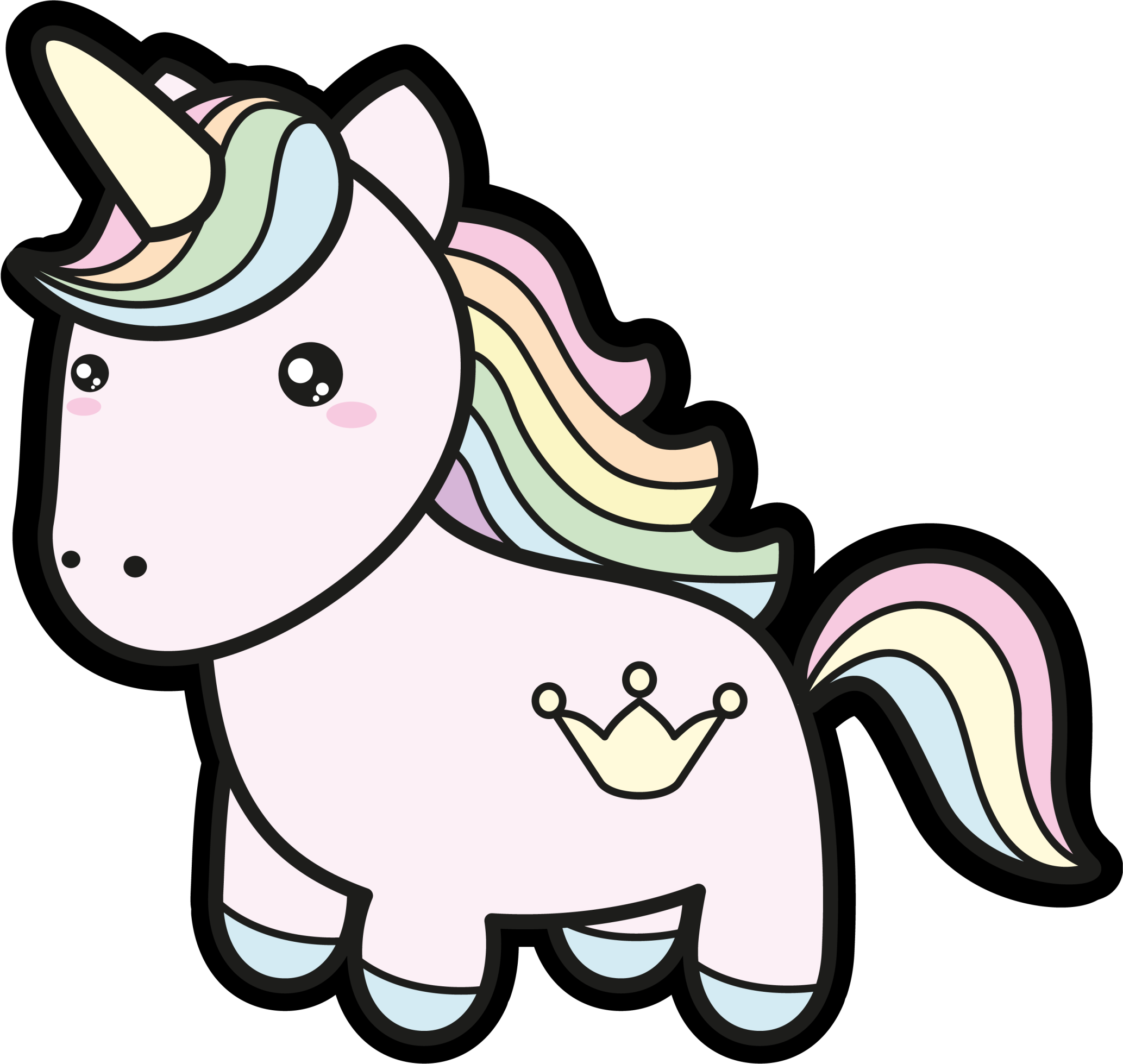 Vinylteppich kindlich pastell einhorn illustration - TenStickers