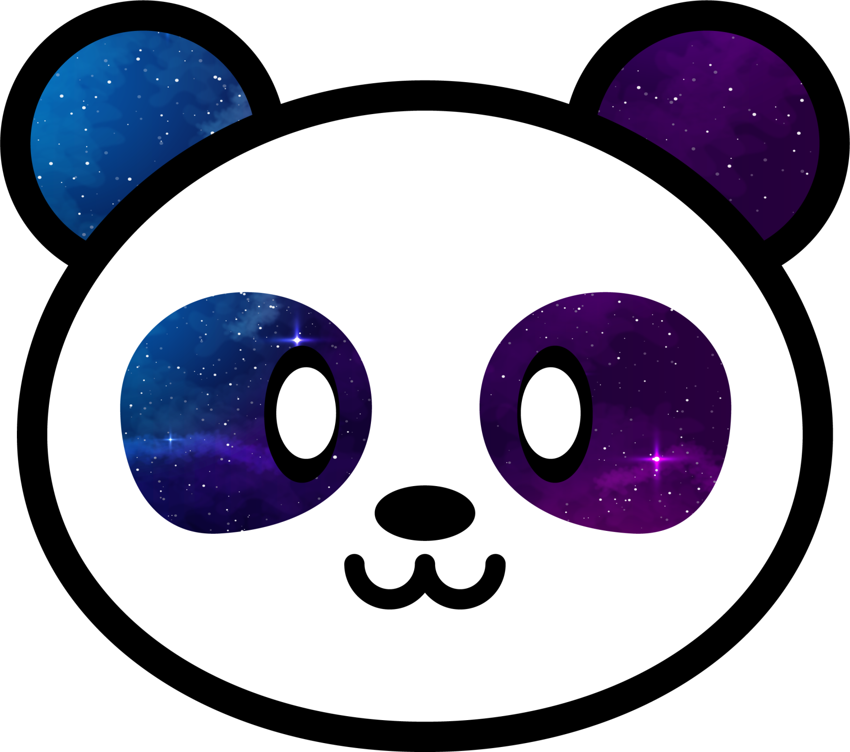 Vinyl Teppich Kinder galaktisches pandagesicht - TenStickers