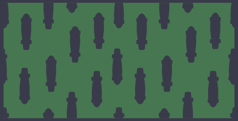 Vinyl Teppich Straßen skateboard-silhouetten - TenStickers