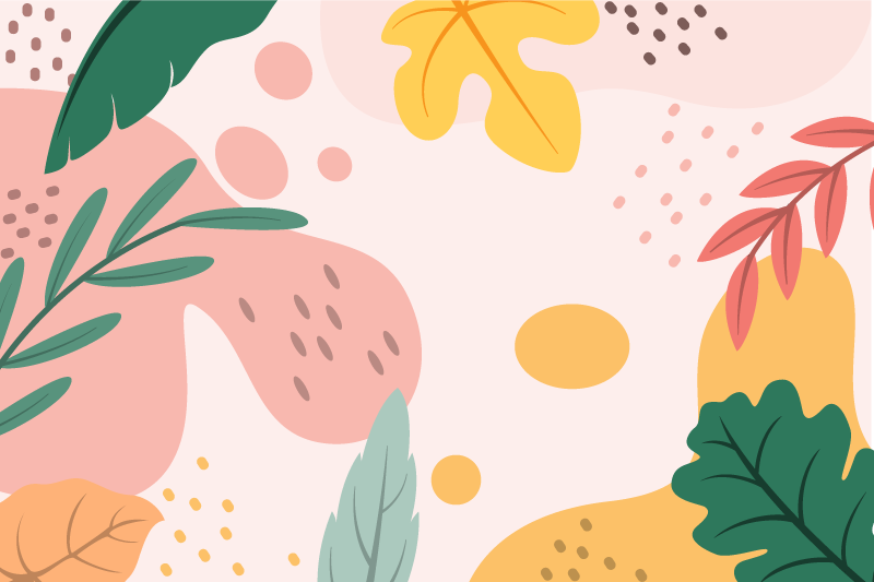 Vinyl Teppich Blumen botanische zusammenfassung - TenStickers