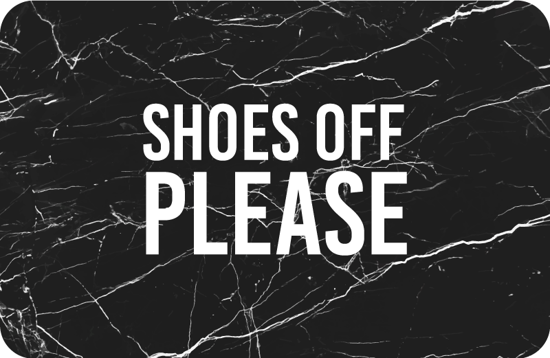 Vinyl Teppich Marmor schuhe aus dem eingang - TenStickers