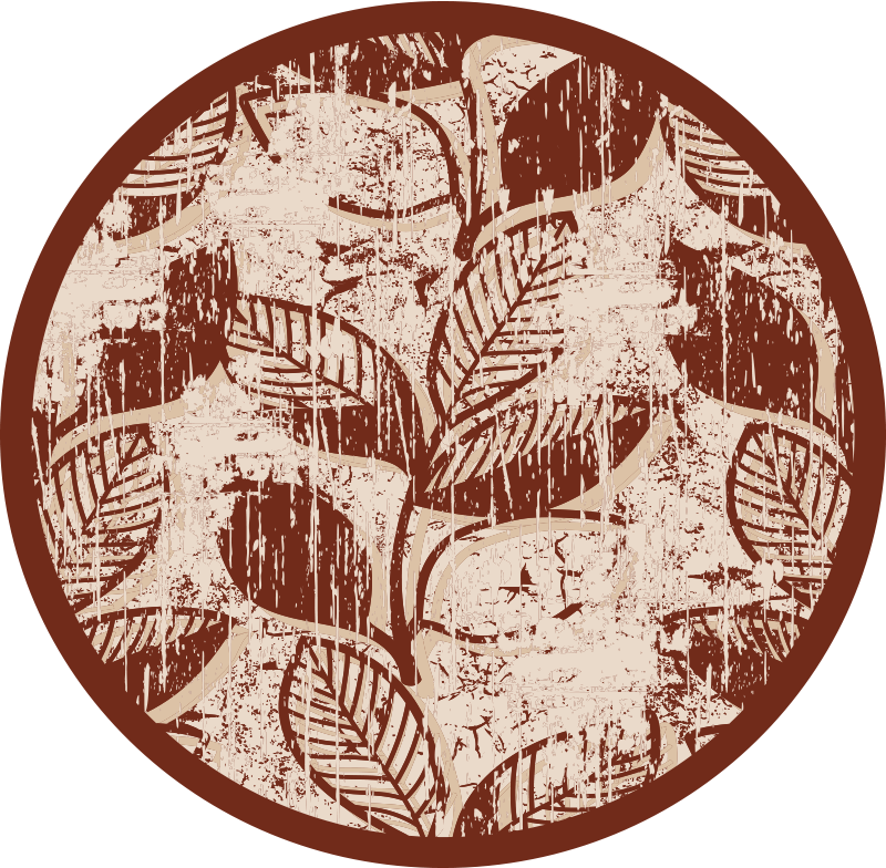 Vinyl Teppich Natur stilvolle blattmuster - TenStickers