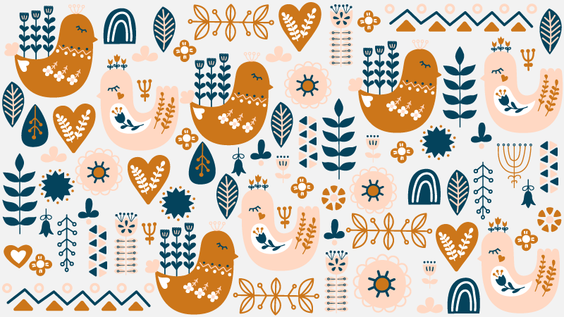 Vinyl Teppich Kinder verspielte kinderzimmermuster - TenStickers