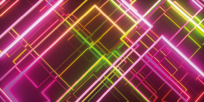 Vinyl Teppich modern neon-strichzeichnung - TenStickers