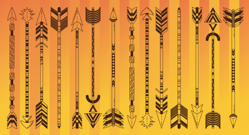 Vinyl Teppich ethnisch stammes-pfeil-muster - TenStickers