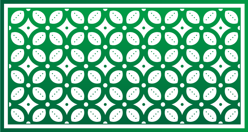 Vinyl Teppich Küche geometrisches blattmotiv - TenStickers