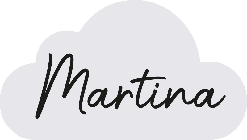 Vinylteppich kindlich graue wolke mit namen - TenStickers