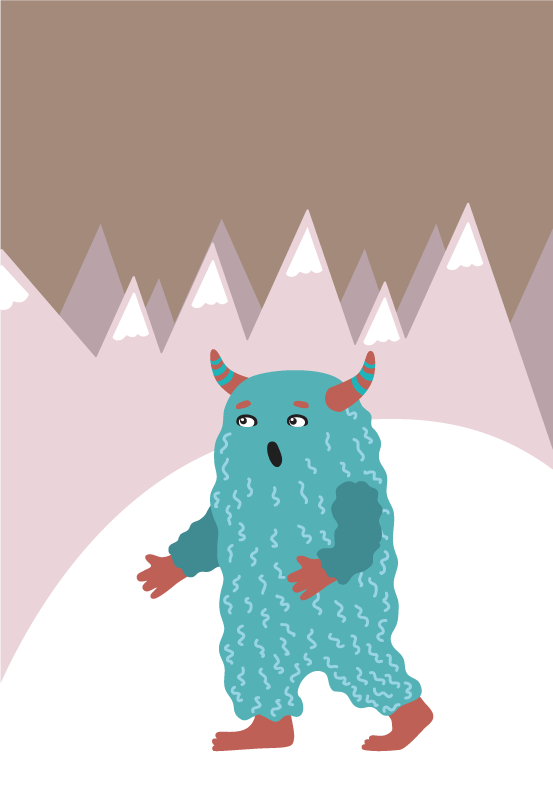 Vinylteppich kindlich nordischer monstercharakter - TenStickers