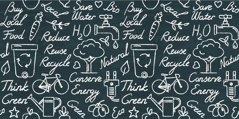 Vinyl Teppich Küche umweltfreundliche botschaften - TenStickers