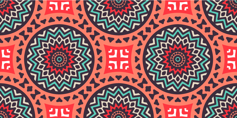 Vinyl Teppich Mandala geometrisches medaillonmuster - TenStickers