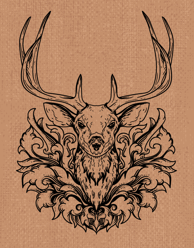 Vinyl Teppich Tiere stylisches hirsch-design - TenStickers