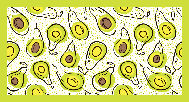 Vinyl Teppich Küche avocado-dessert - TenStickers